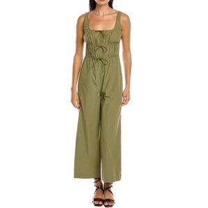 REBECCA TAYLOR Poplin Silk blend Wide-Leg Jumpsuit‎ size 4